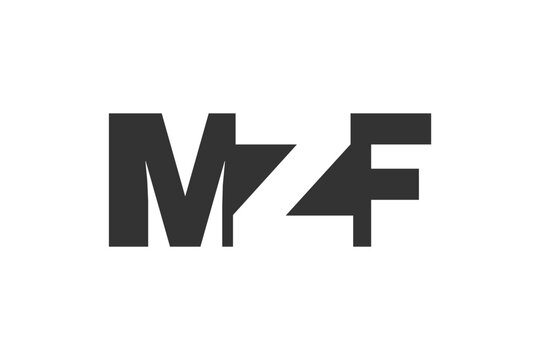 MZF logo design. Initial letter M Z F bold font style for tech startups, consulting, corporate branding. Creative company name, headlines typography identity, trendy logotype.