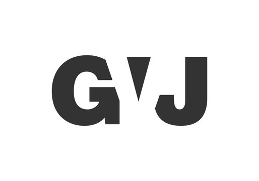 GVJ logo design. Initial letter G V J bold font style for tech startups, consulting, corporate branding. Creative company name, headlines typography identity, trendy logotype.