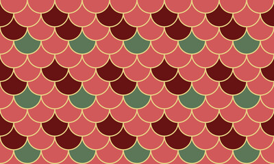 Elegant fish scale pattern in rich jewel tones.  A sophisticated design perfect for textile prints, website backgrounds, or decorative projects. © Olena