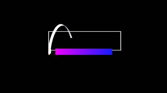 vector ribbon banner reveal effect for montage opening with alpha channel