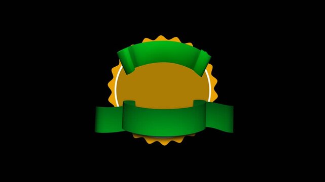 vector ribbon banner reveal effect for montage opening with alpha channel