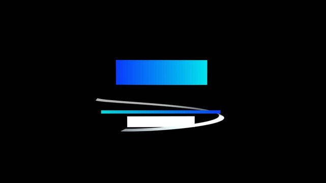 vector ribbon banner reveal effect for montage opening with alpha channel