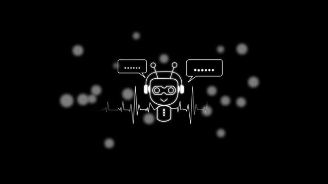 Ai chatbot interface animation with neural network visualization ai chatbot animation artificial intelligence interface