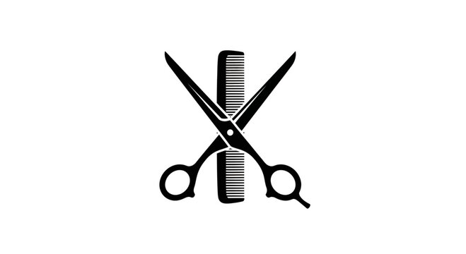 Scissors and comb haircut tools.
