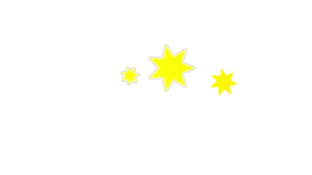Yellow shooting star animation with glowing trail on white background. Elegant comet motion graphic for transitions, success concepts, or wishes.