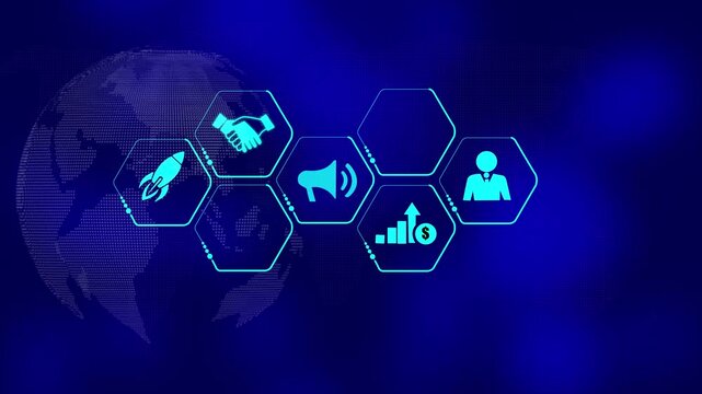 Global network connectivity animation with data flow and data flow animation connectivity visualization