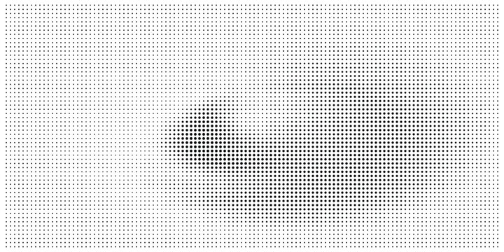 Abstract halftone design with concentrated dot density halftone abstract monochrome background