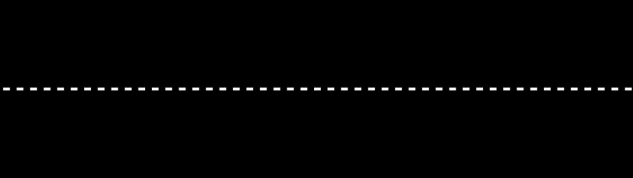 Abstract dash line loop, animated graphic element, white dashed line moving horizontally.