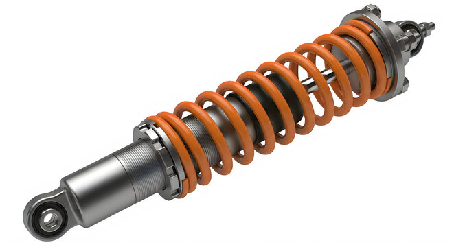 Orange coil spring shock absorber