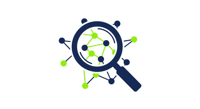 Magnifying Glass Network Connection.