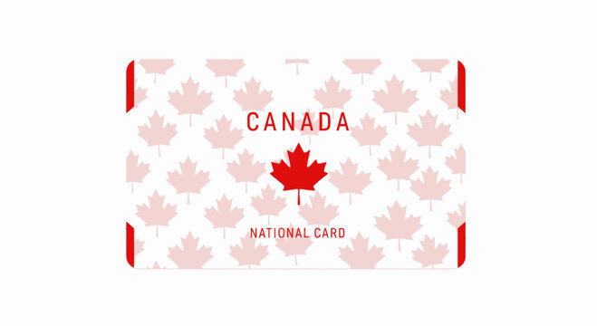 Canadian National Card with Maple Leaf Design - Official Identification Document