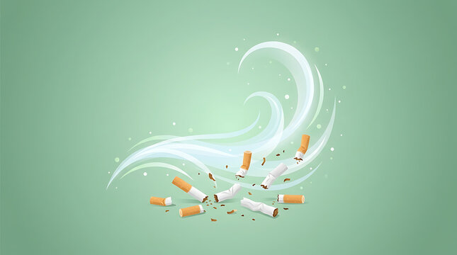 Celebrating World No Tobacco Day Clean Air and the Dangers of Smoking, a Visual Representation