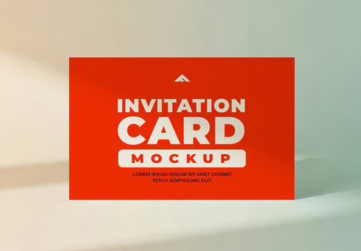 Invitation Card Mockup With Elegant Minimal Design