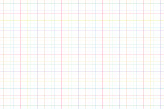 Pastel rainbow grid pattern on transparent background