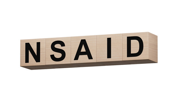 nsaid word made with building blocks.close up of wooden cubes,Business Concept.Supports PNG files with transparent backgrounds.