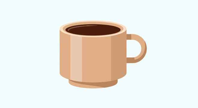 Brown Ceramic Coffee Mug Cup.