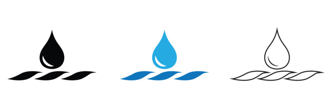 Save water icon.  Save water Symbol, logo illustration. Environment, water conservation symbol. Vector illustration.