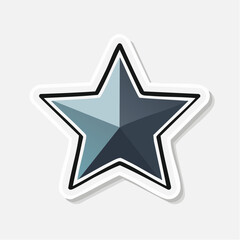 Obraz premium Stylized Five-Pointed Star Icon with Gradient Colors