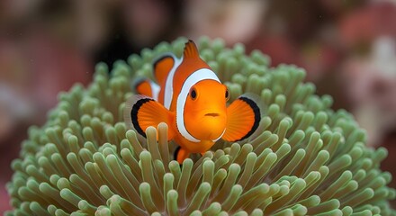 Clownfish Among Sea Anemone Tentacles © Syaiful