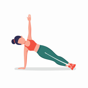 Woman Performing Side Plank Exercise