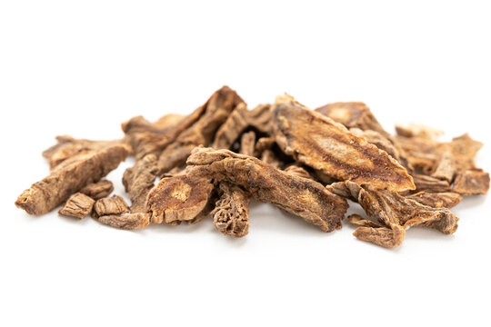 Chinese Hubei Produced Chinese Medicinal Material Duhuo White Background