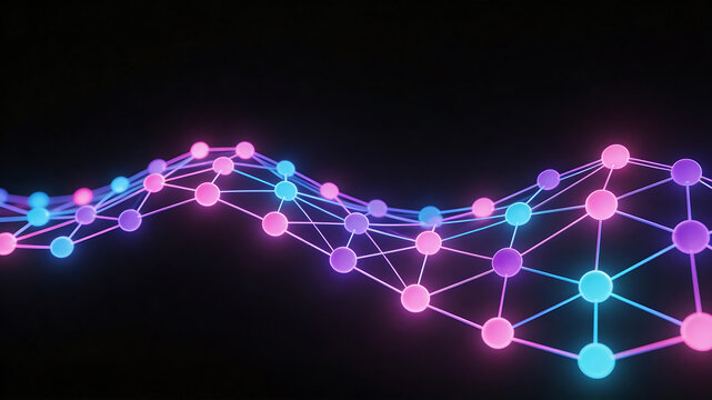 Abstract glowing network pattern ideal for sleek commercial backgrounds and title sequences