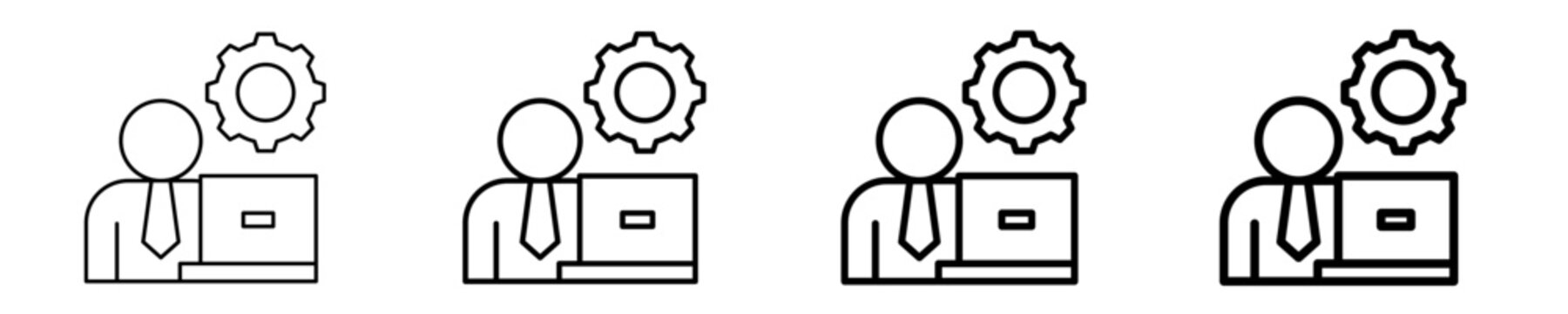Remote Work Icon Set Different Style Collection