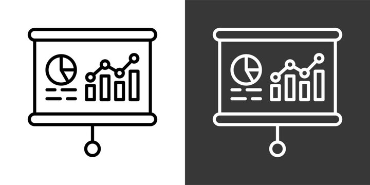 Report Black And White Icon Set Collection Pack Vector Illustration