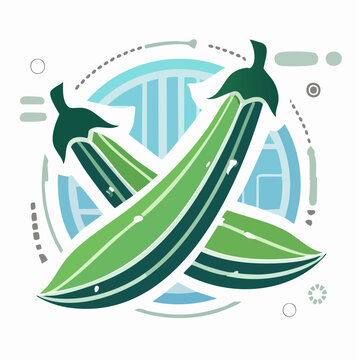 Green Beans Abstract Illustration