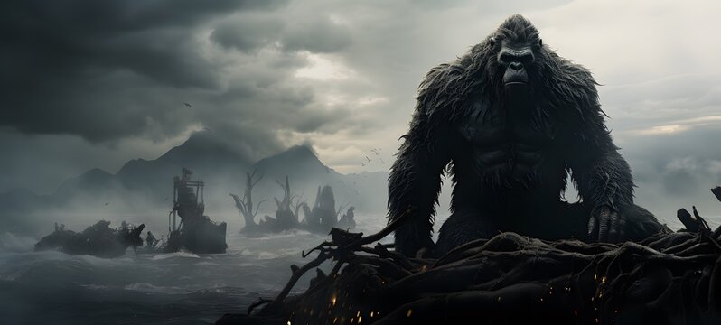 Kraken kingkong humanidad full body ,generative AI