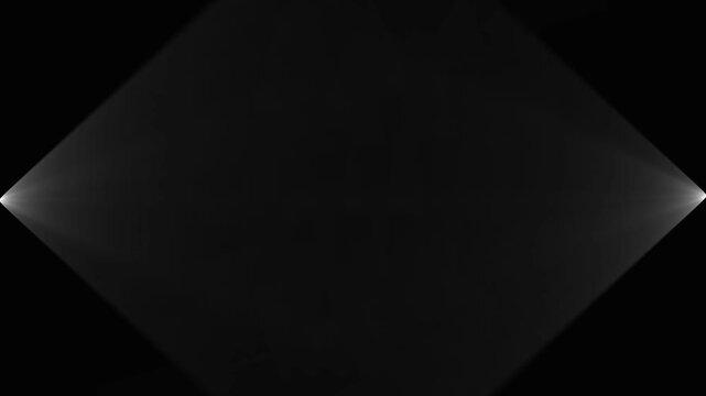 Abstract dark background, with dual side, spotlight beams and, soft lens flare, effect for cinematic motion
