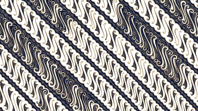 Traditional Indonesian Parang Batik Pattern Background