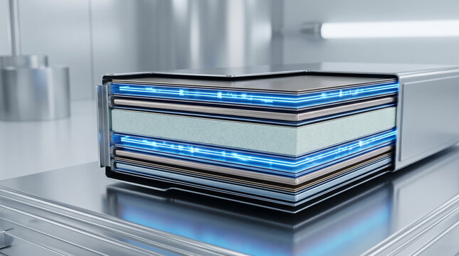 Solid-State EV Battery Pack Cutaway
