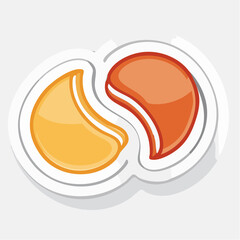 Fototapeta premium Yin Yang Symbol with Food Elements