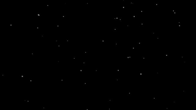 White snow overlay layer on black background, Rendered animation of snowing. Falling snowflakes, snow background.
Loop White snow flake falling on black background, Winter snow overlay.