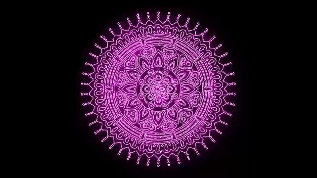 Ornament art and flower background design video