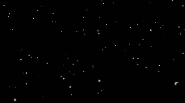 White snow overlay layer on black background, Rendered animation of snowing. Falling snowflakes, snow background.
Loop White snow flake falling on black background, Winter snow overlay.