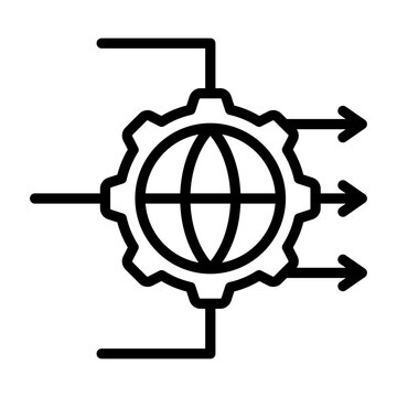 Tcp Icon - Black Outline