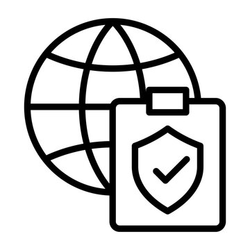 Ssl Icon - Black Outline