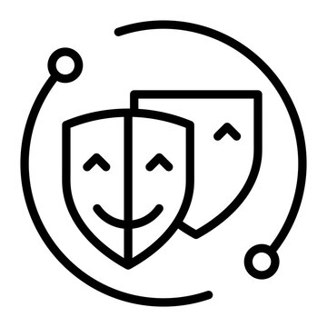 Subnet Mask Icon - Black Outline