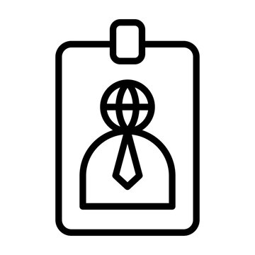 Network Id Icon - Black Outline