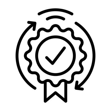 Quality Of Service Icon - Black Outline