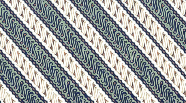 Indonesian Batik Parang Diagonal Pattern Background