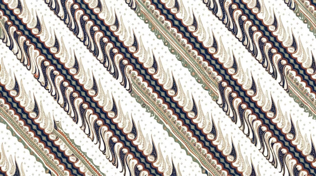 Traditional Indonesian Parang Batik Pattern Motif Background