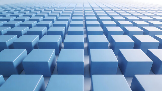 Blue Cubes in Grid Pattern highlighting geometric patterns and contemporary art