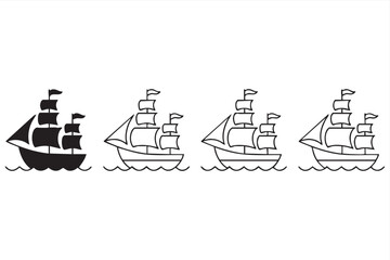 Nautical Boat Clipart Collection for Sea Travel and Adventure Projects © Icon Nest
