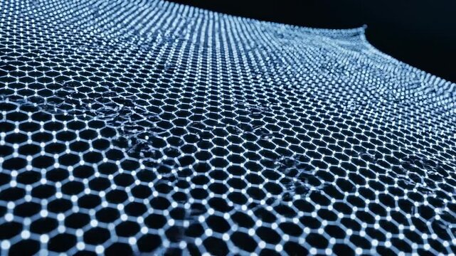Graphene sheet with hexagonal lattice structure.