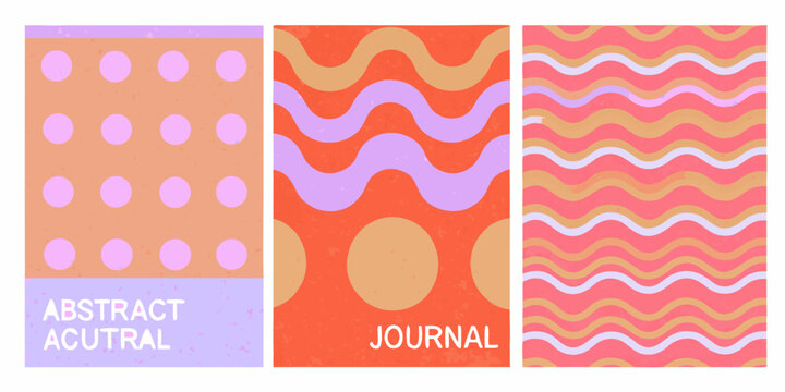 abstract journal covers cohesive collection of wavy and dotted patterns