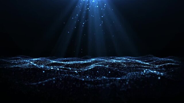Abstract dreamy particle light ray fluid dynamic background material