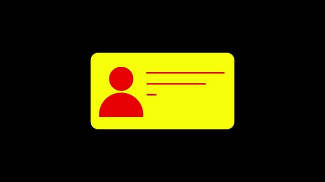 glowing neon Profile of thinking man with dots. neon profile notification icon animation on black background. Customer service icon animation. ck animation